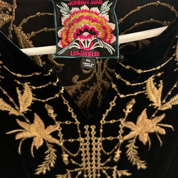 Johnny Was Dresses & Skirts - Johnny Was Black Velvet Palmira Dress Sz PS